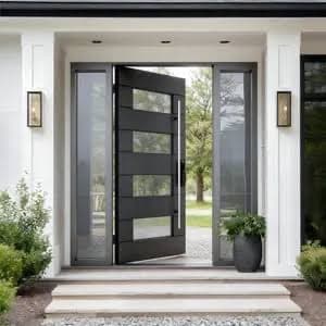 Modern building entry door